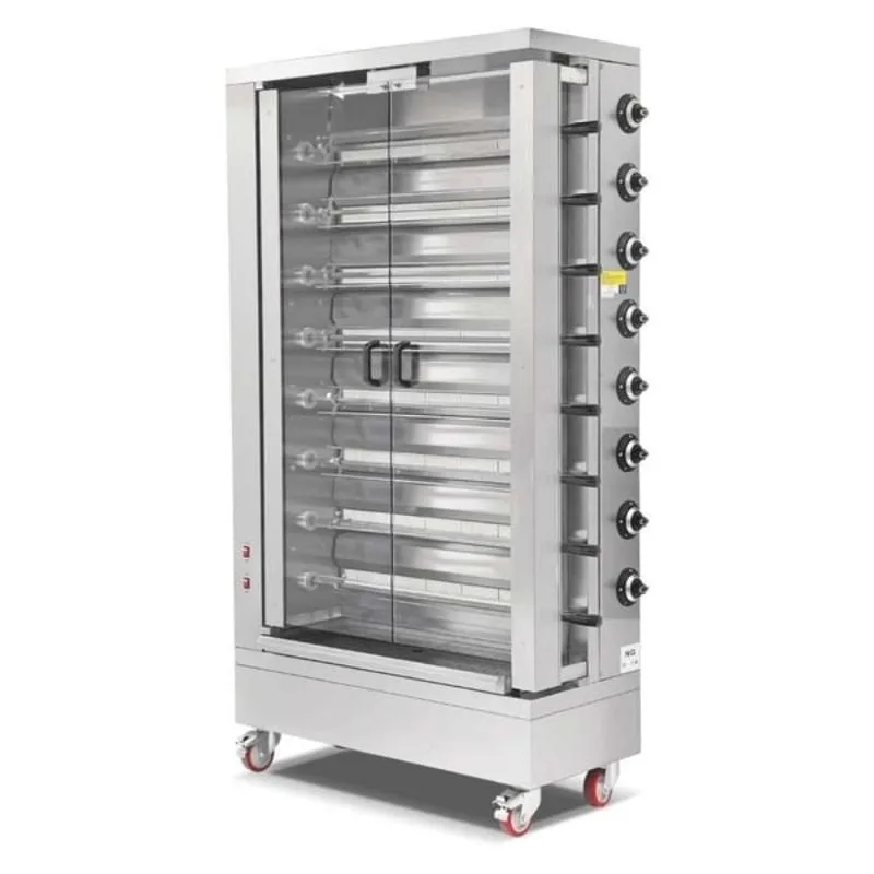 Empero EMP.8EG Piliç Çevirme Makinesi Gazlı 8 Şişli 48 Piliç Kapasiteli