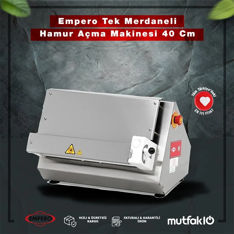 Empero EMP.HA.04 Tek Merdane Hamur Açma Makinesi 40 Cm