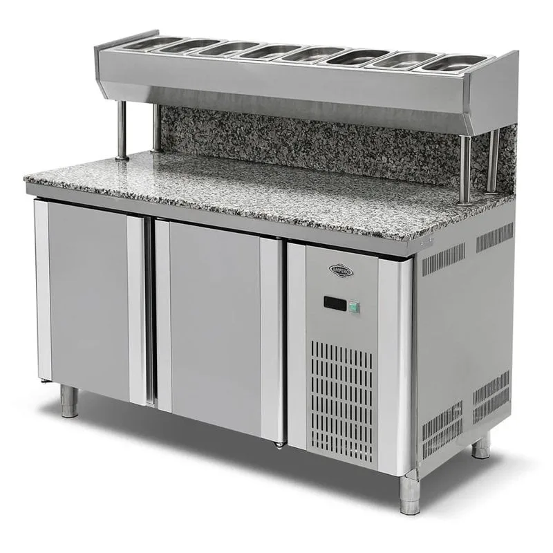 Empero Granitli Pizza ve Salata Hazırlık Buzdolabı 2 Kapılı 150x80 Cm 300 Lt