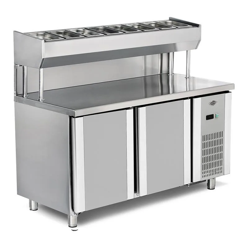 Empero Pizza ve Salata Hazırlık Buzdolabı 2 Kapılı 150x80 Cm 300 Lt