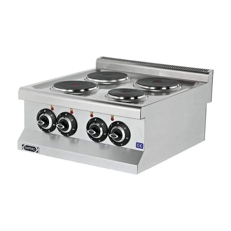 Empero Snack Seri 4 Yuvarlak Pleytli Ocak Set Üstü Elektirikli 60x63 Cm