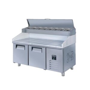 İceinox PTS-HM 330 Mermerli Make Up 2 Kapılı Buzdolabı 330 L 304 K 150x70x130 cm