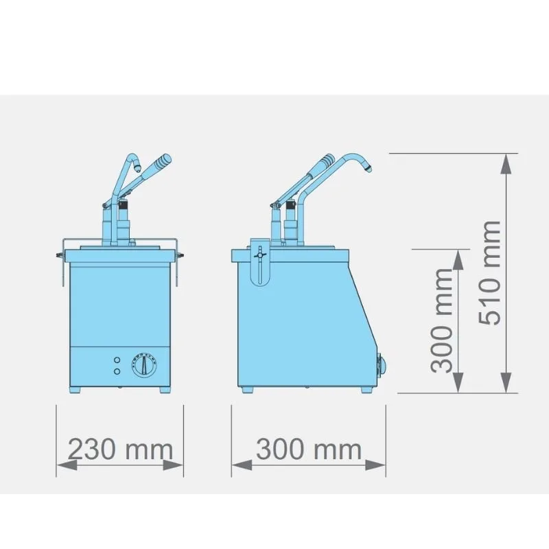 Kalando KD-021 Benmari Isıtmalı Sos Pompası Tekli GN 1/6 3 L