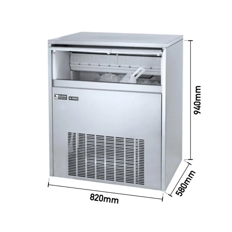 Masterfrost M-1200 Hazneli Gurme Buz Makinesi 120 kg/gün Kapasiteli