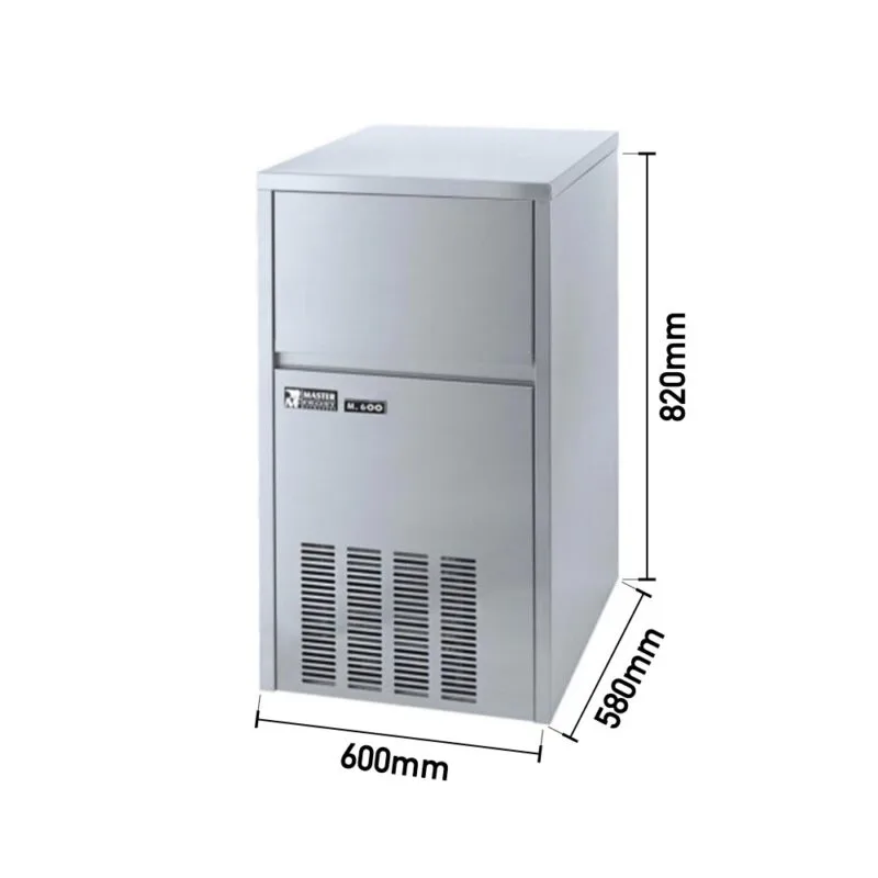 Masterfrost M-600 Hazneli Gurme Buz Makinesi, 60 kg/gün Kapasiteli
