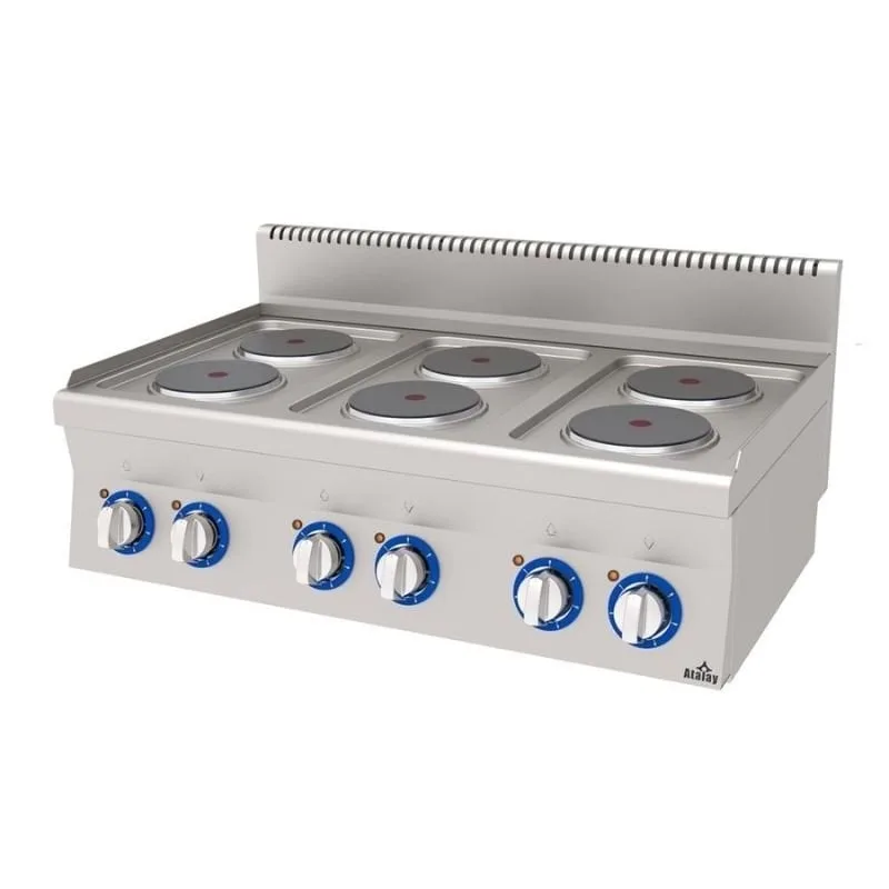 Atalay 600 Seri 6 Yuvarlak Pleytli Ocak Set Üstü Elektrikli 100x60 Cm