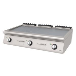 Atalay 730 Seri Yarı Nervürlü Pleyt Izgara Set Üstü Elektrikli 120x73 Cm