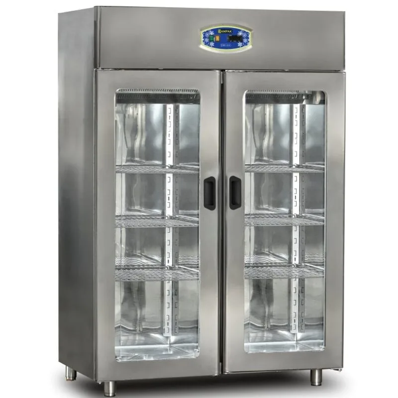 Dampak Dik Tip Çift Cam Kapılı Buzdolabı 1400 L 139x82x210 Cm