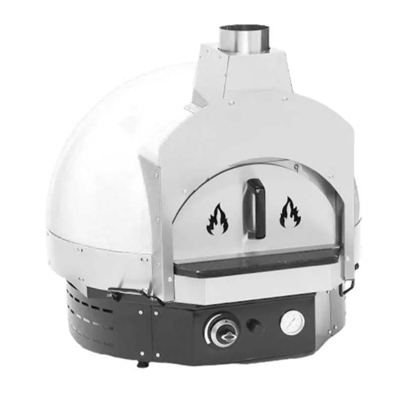 Empero EMP.SPO.H-70-W Ev Tipi Taş Tabanlı Pizza Fırını Gazlı Beyaz Ø 70 Cm