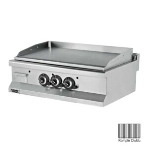 Empero Snack Seri Oluklu Krom Pleyt Izgara Set Üstü Gazlı 90x63 Cm