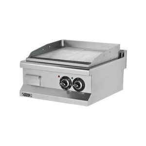 Empero Snack Seri Yarı Oluklu Krom Pleyt Izgara Set Üstü Elektrikli 60x63 Cm