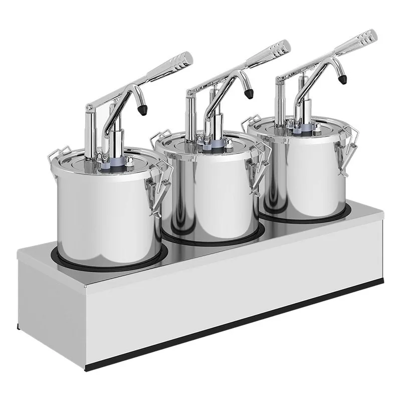 Kalando KD-001 Kollu Sos Pompası Üçlü Paslanmaz Kilitli 3x4.5 L