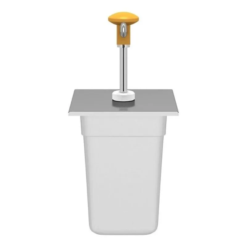 Kalando KD-002 Basmalı Sos Pompası Paslanmaz GN 1/6 3 L Sarı