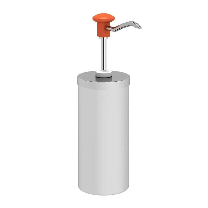 Kalando KD-004 Basmalı Sos Pompası Silindir Hazneli Paslanmaz 2.25 L Turuncu