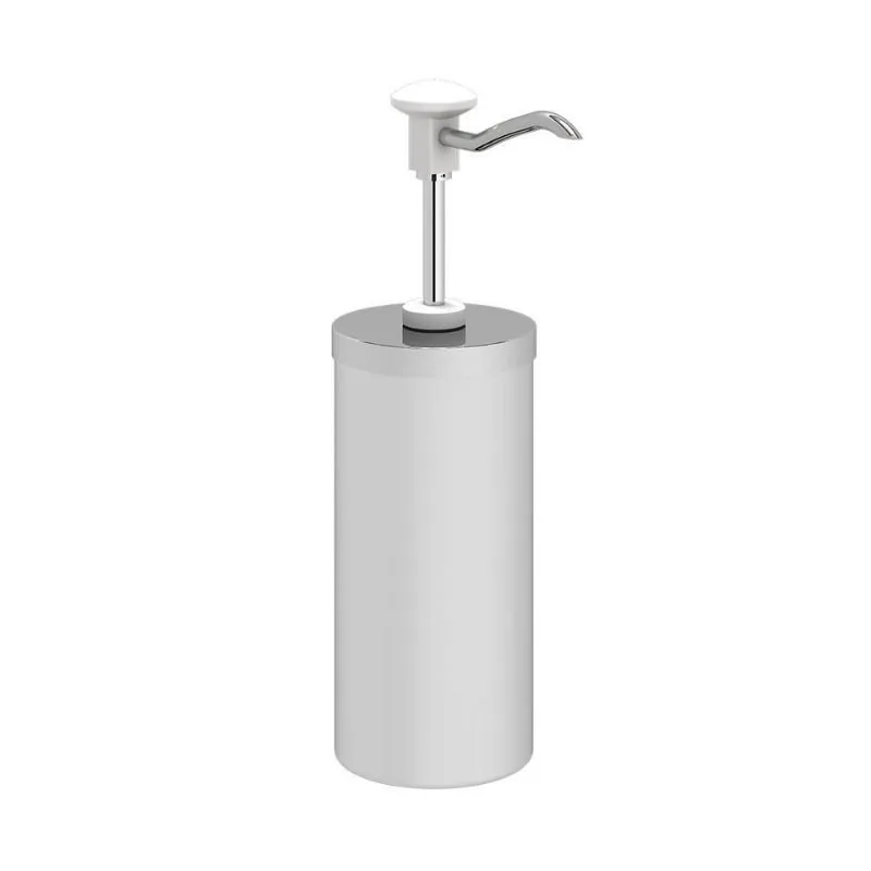 Kalando KD-004 Basmalı Sos Pompası Silindir Hazneli Paslanmaz 2.25 L Beyaz