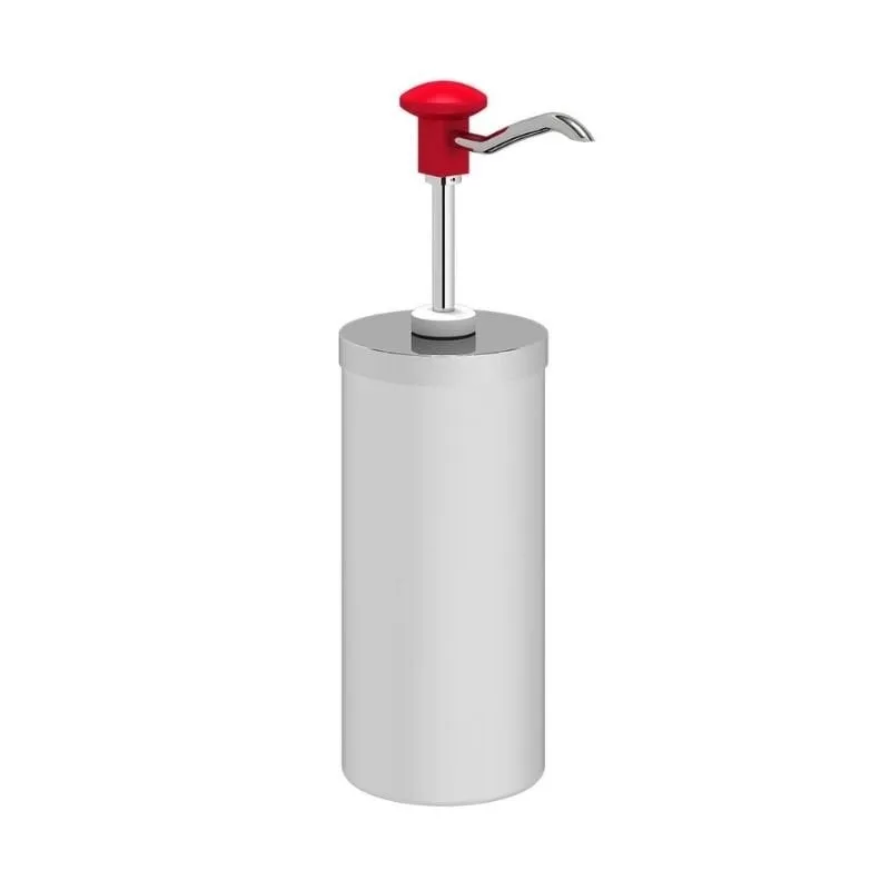 Kalando KD-004 Basmalı Sos Pompası Silindir Hazneli Paslanmaz 2.25 L Kırmızı