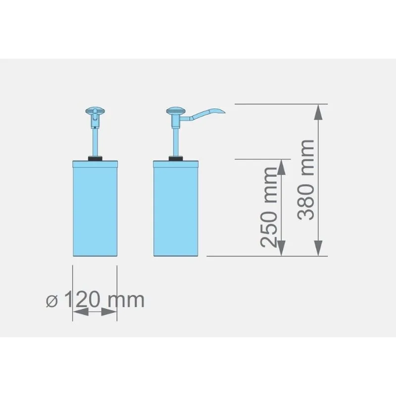 Kalando KD-004 Basmalı Sos Pompası Silindir Hazneli Paslanmaz 2.25 L Kırmızı