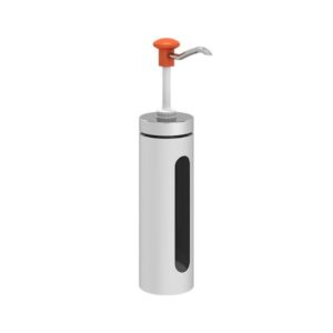 Kalando KD-006 Basmalı Sos Pompası Cam Silindir Hazneli 2.25 L Turuncu