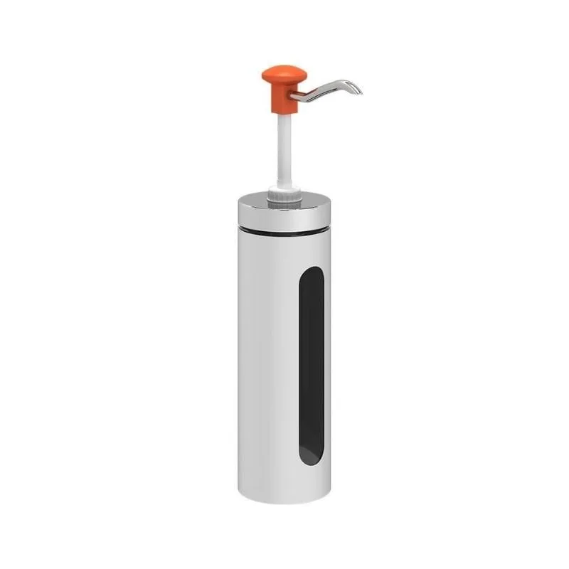 Kalando KD-006 Basmalı Sos Pompası Cam Silindir Hazneli 2.25 L Turuncu