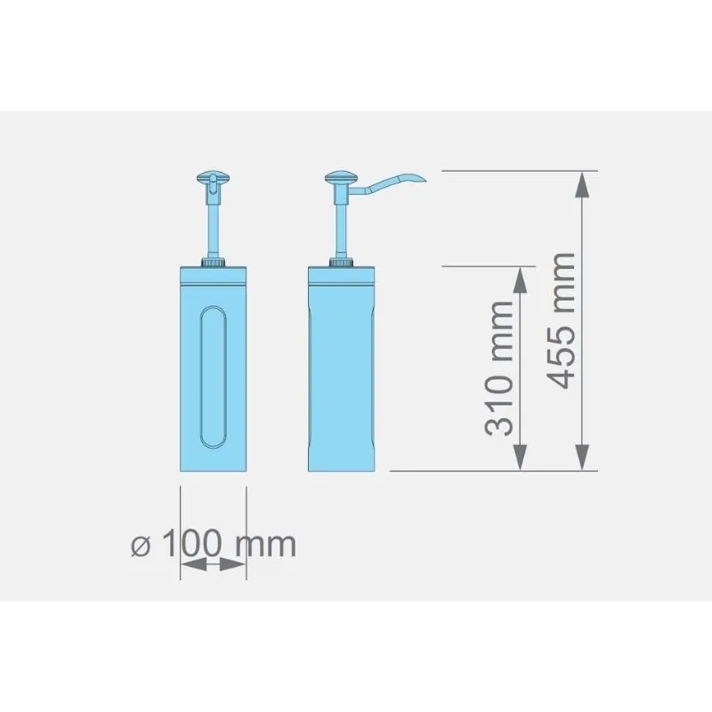 Kalando KD-006 Basmalı Sos Pompası Cam Silindir Hazneli 2.25 L Sarı