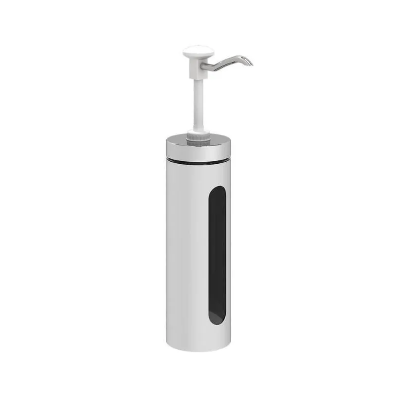 Kalando KD-006 Basmalı Sos Pompası Cam Silindir Hazneli 2.25 L Beyaz