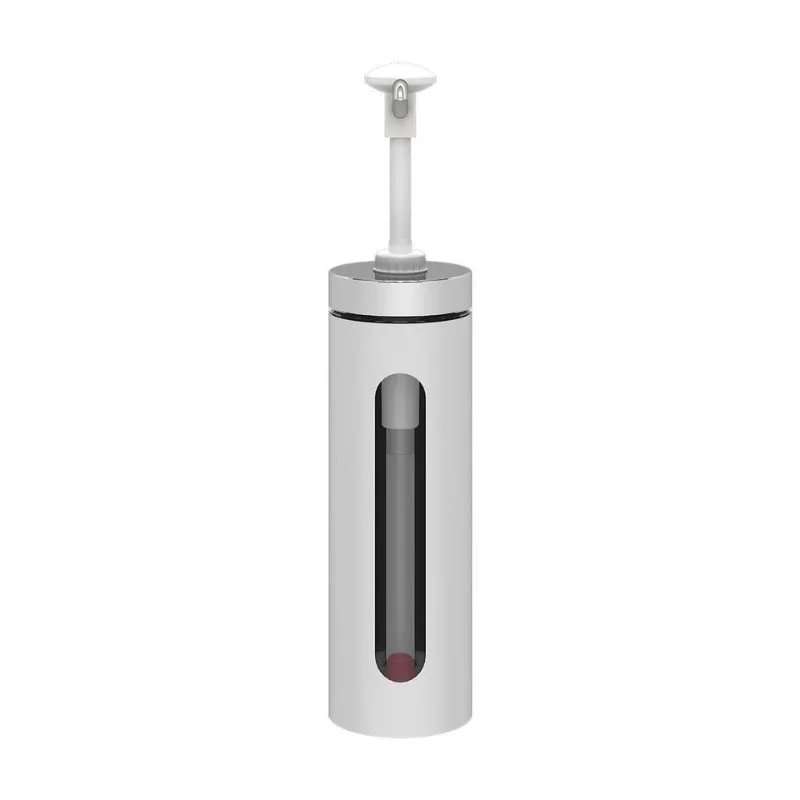 Kalando KD-006 Basmalı Sos Pompası Cam Silindir Hazneli 2.25 L Beyaz