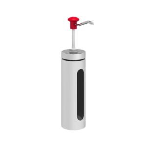Kalando KD-006 Basmalı Sos Pompası Cam Silindir Hazneli 2.25 L Kırmızı