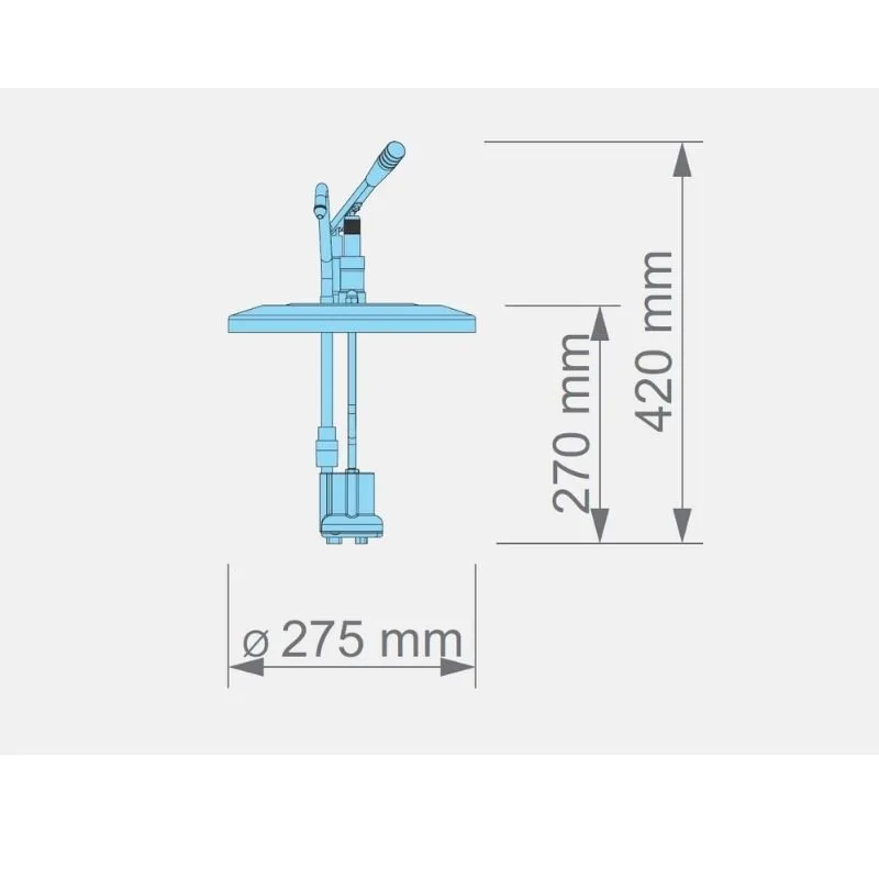 Kalando KD-009 Kollu Sos Pompası Ünitesi 9-10 L Kova Uyumlu Ø275mm
