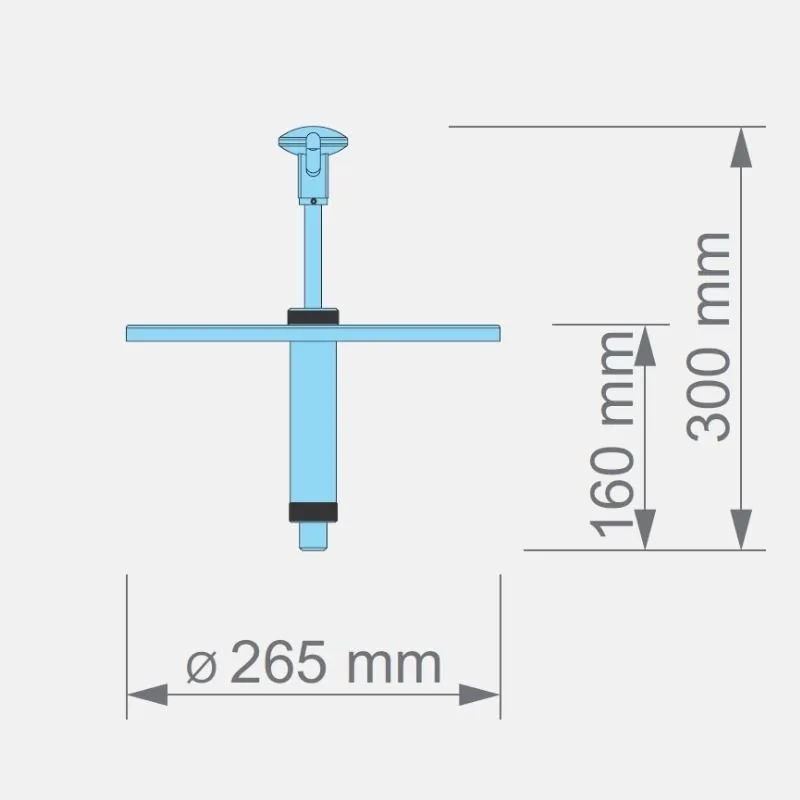 Kalando KD-010-265-C Basmalı Sos Pompası Ünitesi 9-10 L Kova Uyumlu Desenli Ø265mm Kırmızı