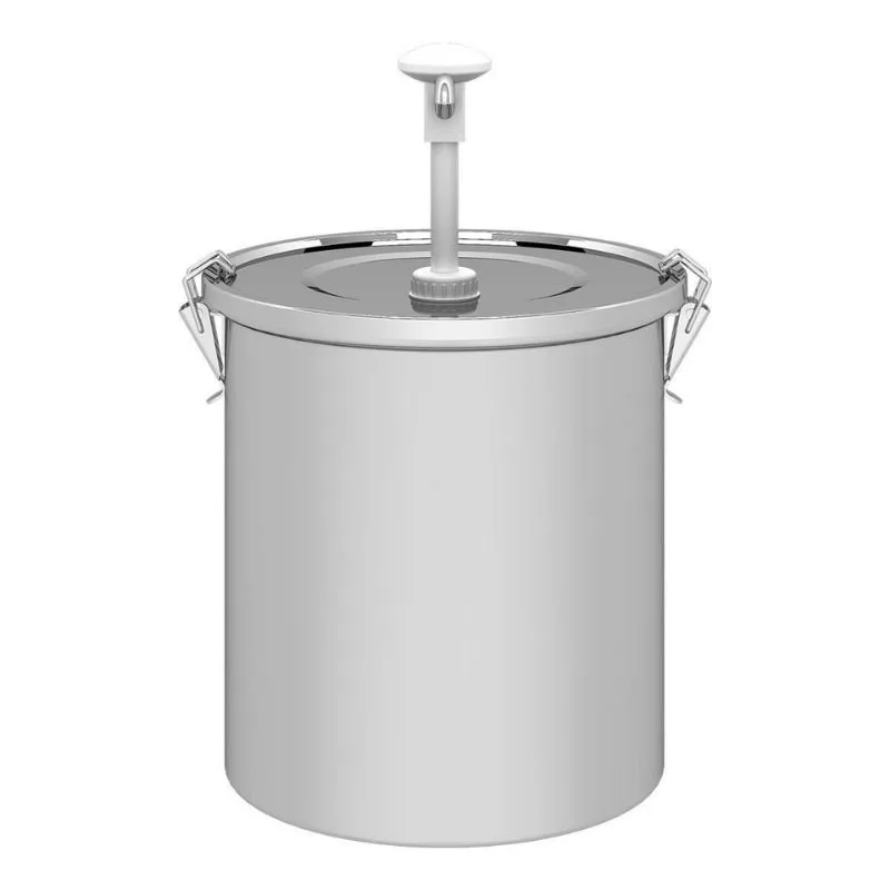 Kalando KD-01610 Basmalı Sos Pompası Paslanmaz Kilitli 10 L Beyaz