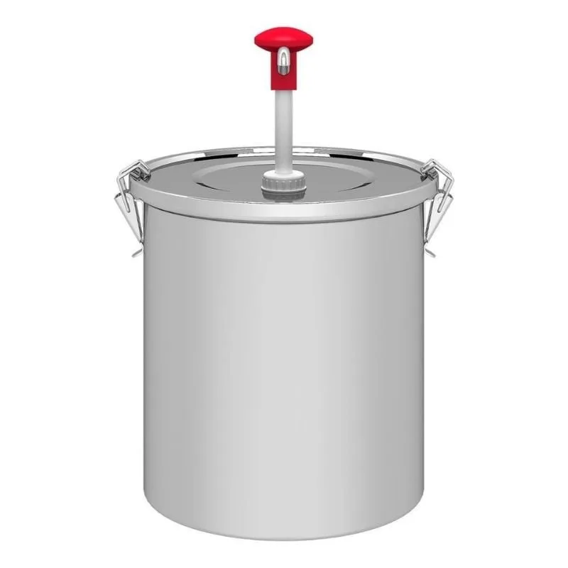 Kalando KD-01610 Basmalı Sos Pompası Paslanmaz Kilitli 10 L Kırmızı