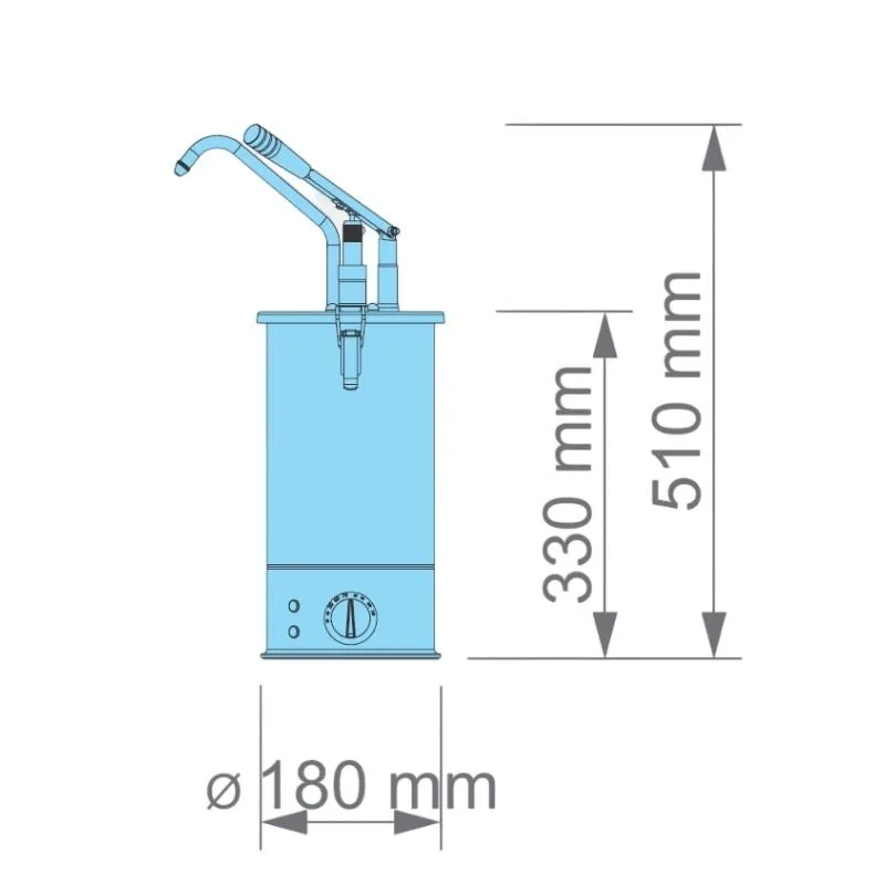 Kalando KD-017 Benmari Isıtmalı Sos Pompası Paslanmaz 3 L