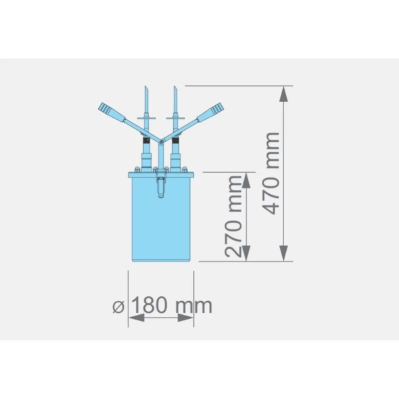 Kalando KD-019 Çift Kollu İğneli Sos Pompası Paslanmaz Çift Enjekte Dolum 4.5 L