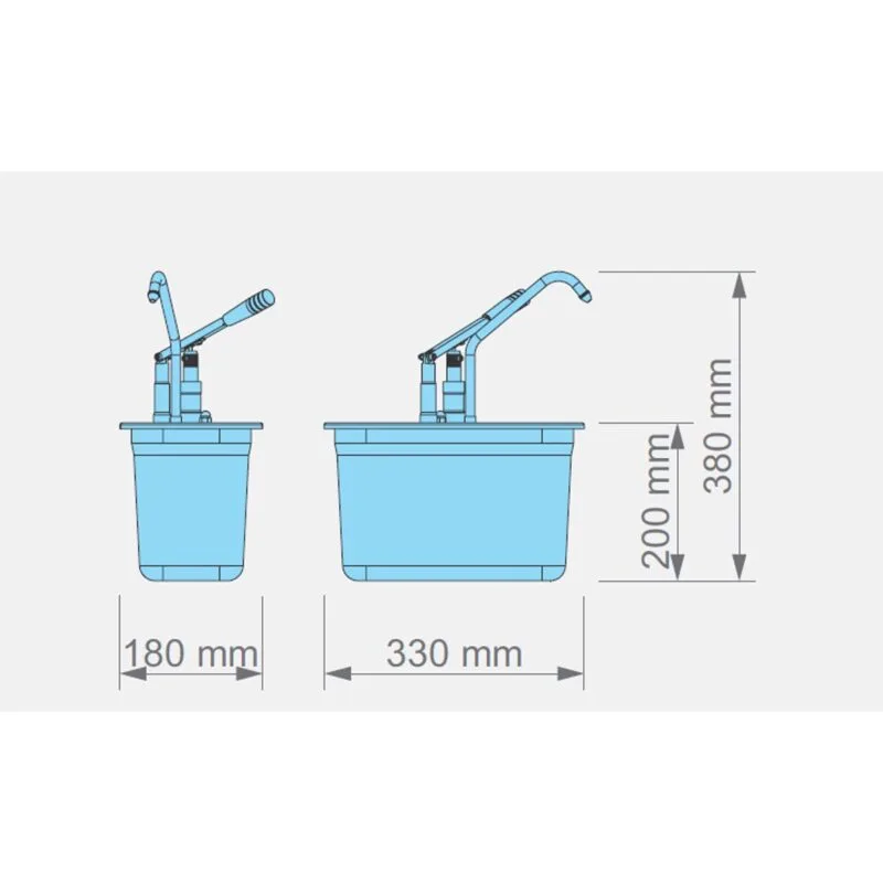 Kalando KD-0213 Gastronorm Kollu Sos Pompası Paslanmaz GN 1/3 7.25 L