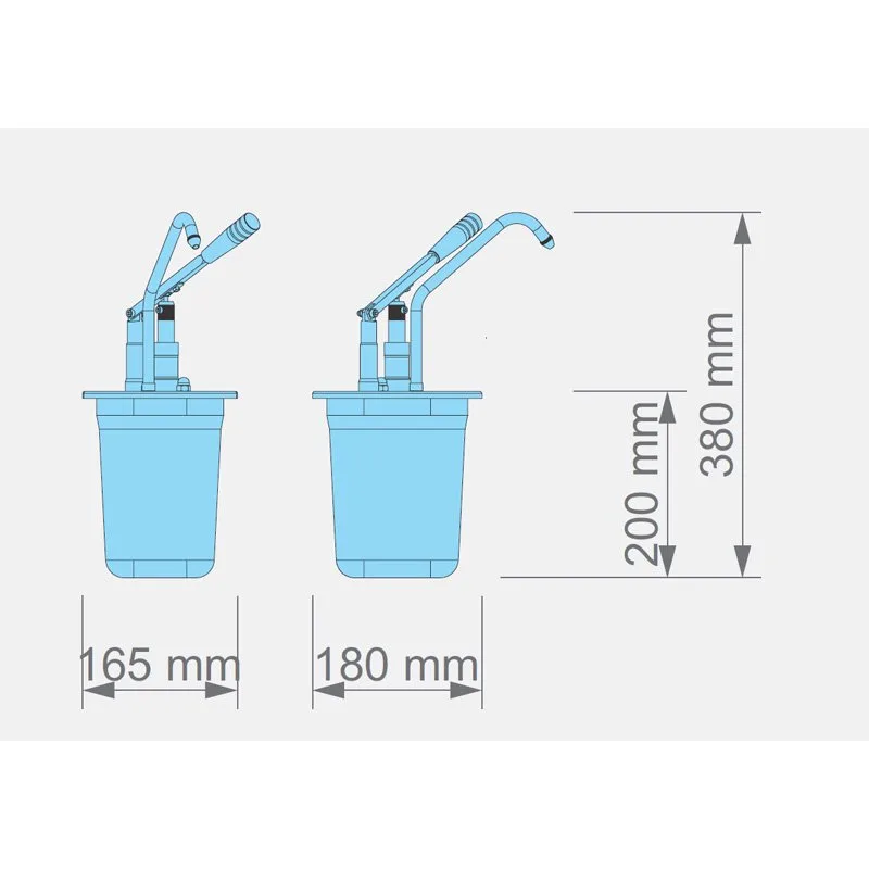 Kalando KD-0216 Gastronorm Kollu Sos Pompası Paslanmaz GN 1/6 3L