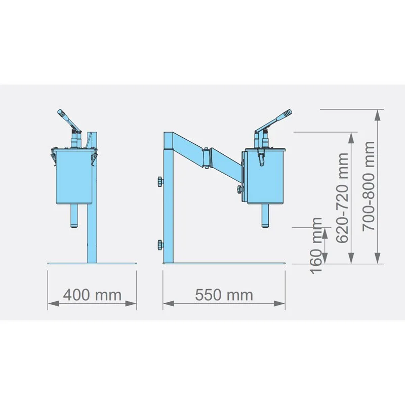 Kalando KD-025 Waffle Hamuru Kollu Sos Pompası Paslanmaz 4.5 L