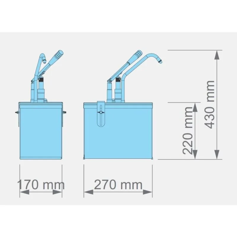Kalando KD-214 Gastronorm Kollu Sos Pompası Tekli Stant Paslanmaz GN 1/4 5.25 L