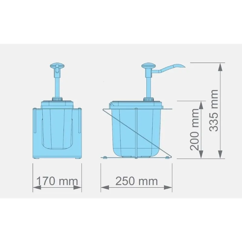 Kalando KDP-003 Basmalı Sos Pompası Tekli Z Stant Plastik 1.9 L Sarı
