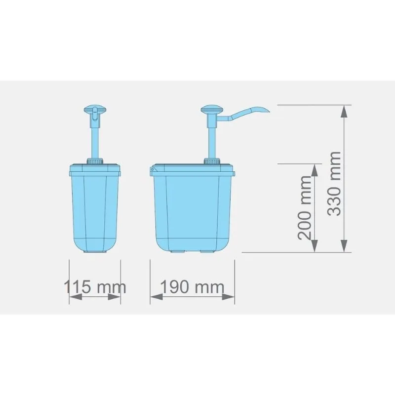 Kalando KDP-003 Basmalı Sos Pompası Plastik 1.9 Litre Beyaz