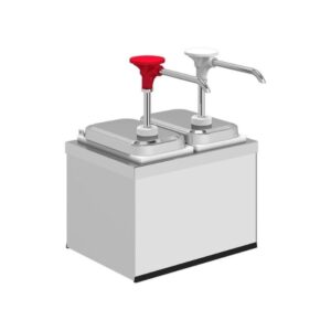 Kalando KDS-003 Basmalı Sos Pompası İkili Stant Paslanmaz 2x1.9 L