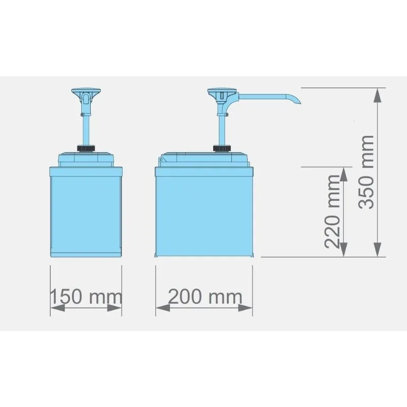 Kalando KDS-003 Basmalı Sos Pompası Tekli Stant Paslanmaz 1.9 L Turuncu
