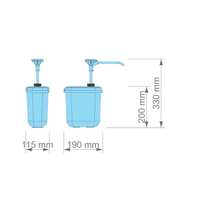Kalando KDS-003 Basmalı Sos Pompası Paslanmaz 1.9 L Turuncu