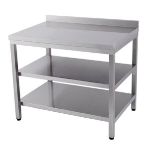 Öztiryakiler Ara Ve Taban Raflı Çalışma Tezgahı Sırtlı 140x60 Cm