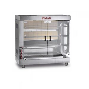 Pimak PI6/M005-K Kollu Piliç Çevirme Makinesi 4 Şiş 20 Piliç Kapasiteli Gazlı