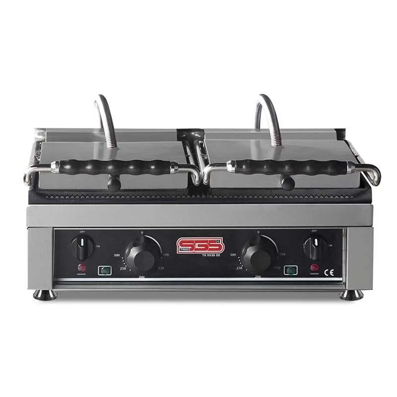 SGS TG 6040 DE Alt Üst Girintili Çift Kapaklı Tost Makinesi Elektrikli