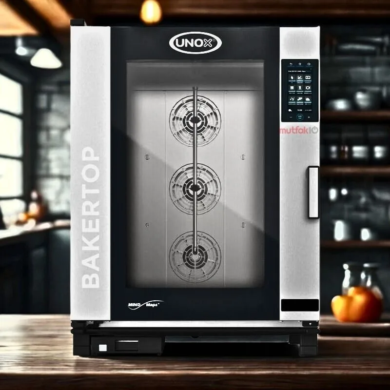 Unox Bakertop Plus Combi Patiseri Fırın Dijital 10 Tepsili 40x60 Cm Gazlı XEBC-10EU-GPRM