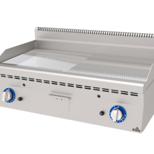 Atalay 600 Seri Yarı Nervürlü Krom Pleyt Izgara Set Üstü Gazlı 100x60 Cm