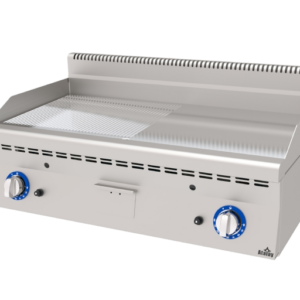 Atalay 600 Seri Yarı Nervürlü Krom Pleyt Izgara Set Üstü Gazlı 100x60 Cm