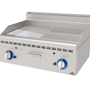 Atalay 600 Seri Yarı Nervürlü Krom Pleyt Izgara Set Üstü Gazlı 80x60 Cm