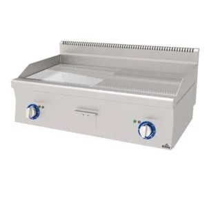 Atalay 600 Seri Yarı Nervürlü Krom Pleyt Izgara Set Üstü Elektrikli 100x60 Cm